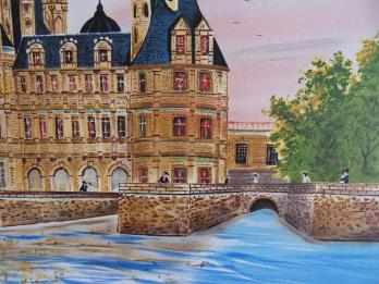 Dan GANDRE - Le château de Chambord, Lithographie 2