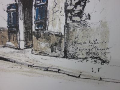 Léonard FOUJITA - Au temps de Paris, rue de la Santé et passage Prévost, Lithographie,signée dans la planche 2
