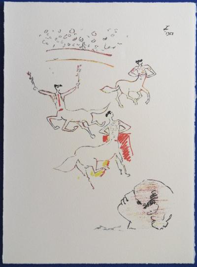 Jean COCTEAU : Dans l’arène, 1961 - Lithographie Signée 2