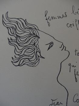 Jean COCTEAU - Femme bien coiffées, 1956, Lithographie originale 2