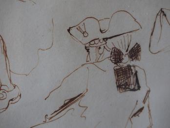 Eugène DELACROIX - Trois soldats, Dessin 2