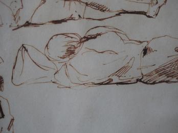 Eugène DELACROIX - Trois soldats, Dessin 2