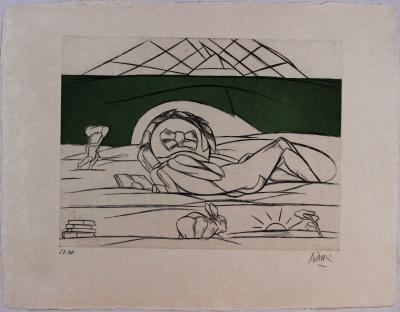 Valerio ADAMI - Bruyère, 1988 - Gravure signée au crayon 2