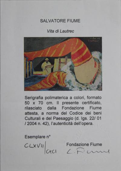 Salvatore FIUME - Das Leben von Lautrec - Serigraph mit Bleistift signiert 2