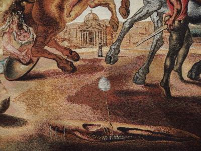 Salvador DALI (d’après) - Bataille autour d’un pissenlit - Tapisserie signée 2