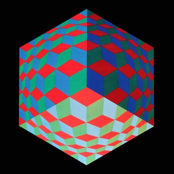 Victor VASARELY - HAT-VI, 1973, Tirage d’époque 2