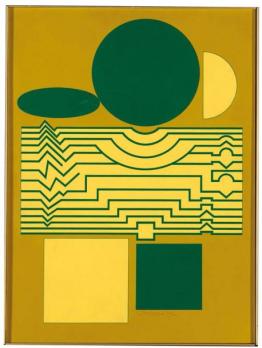 Victor VASARELY - ANADIN, 1960, Tempera signée sur carton contrecollé sur panneau 2