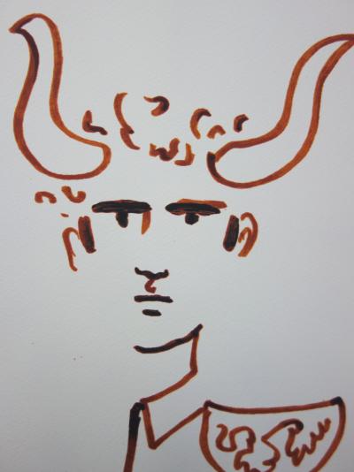 Jean COCTEAU: Crowned Toreador, 1965 - Signed lithograph 2