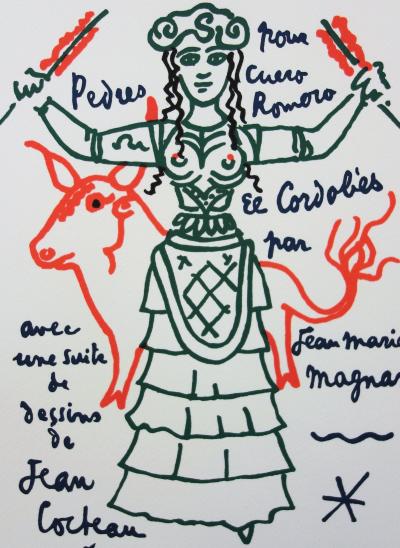 Jean COCTEAU : L’Espagne - Lithographie signée