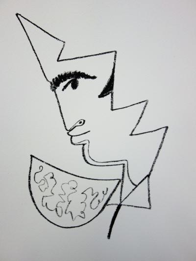 Jean COCTEAU : Toréador de profil - Lithographie, 1965 2