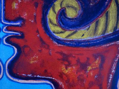 Jean COCTEAU : Deux béliers - Lithographie en couleur signée 2