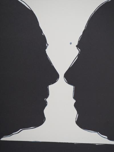 Jasper JOHNS : Coupe aux deux Picasso, 1973, Lithographie originale signée 2
