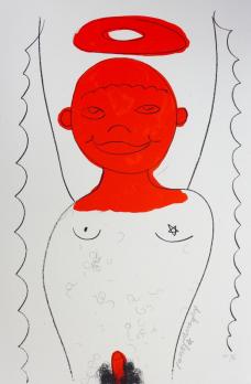 Jiri Georg DOKOUPIL - Petit ange, 1996 - Lithographie originale signée 2