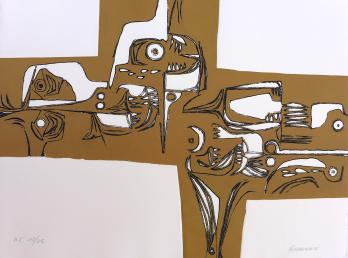 Oswaldo GUAYASAMIN - Milay, 1973, Gravure signée et justifiée 2