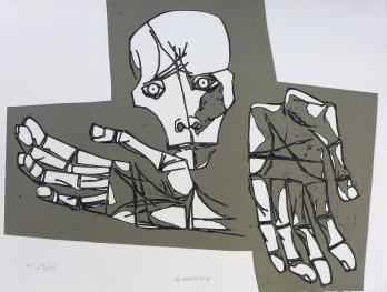 Oswaldo GUAYASAMIN - Las manos desoladas, 1973, Gravure signée 2