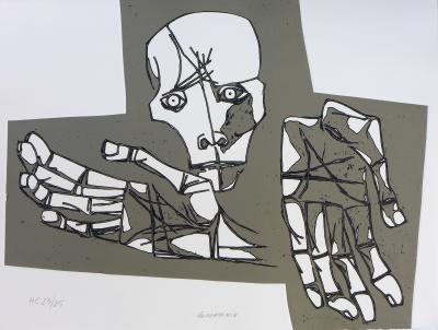 Oswaldo GUAYASAMIN - Las manos desoladas, 1973, Gravure signée 2