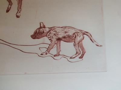 Ray SMITH - Perros de piedra I C, 1998, Eau-forte et aquatinte signée 2