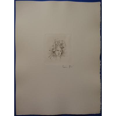 Léonor FINI - Jeune-fille en fleurs, c. 1970, Gravure originale signée 2