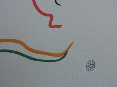 Jean COCTEAU : Eve et le serpent - Lithographie signée 2