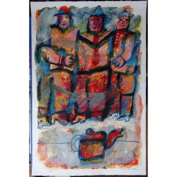 Theo TOBIASSE - Les gens du Cirque, Lithographie originale signée 2
