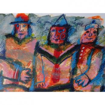 Theo TOBIASSE - Les gens du Cirque, Lithographie originale signée 2