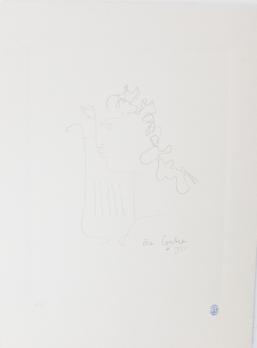 Hommage à Jean COCTEAU, lithographie justifiée avec cachet de la signature, 1993 2