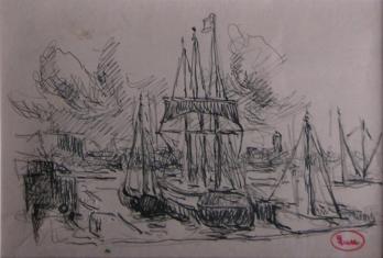 Maximilien LUCE - Saint Malo et Dunkerque, 2 dessins à l’encre et au crayon 2