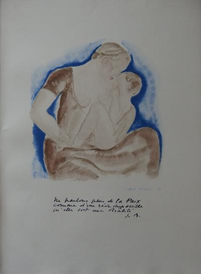 Jean BERQUE - Mère et enfant, 1932 - Bois gravé 2