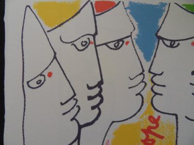 Jean COCTEAU - La Construction européenne - Lithographie - 1961 2