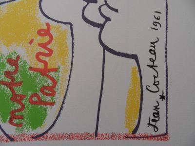 Jean COCTEAU - La Construction européenne - Lithographie - 1961 2