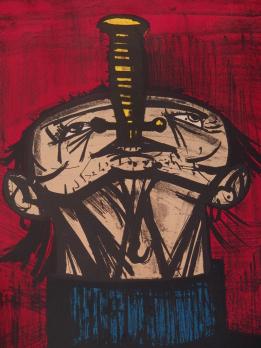 Bernard BUFFET - Cirque : l’avaleur de sabre, Lithographie signée 2