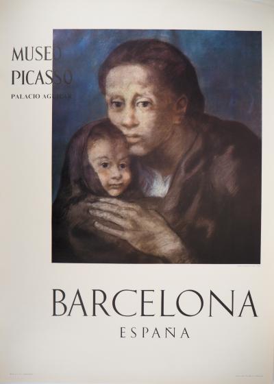 Pablo PICASSO (d’après) - Maternité bleue, Affiche originale 1966 2