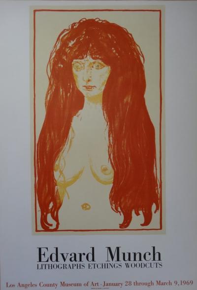 Edvard MUNCH (d’après) - Lithographs, etchings, woodcuts - Affiche originale 1969 2