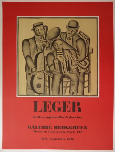 Fernand Léger: The Musicians (Fanfare), Original lithograph poster 2