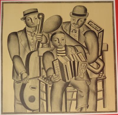 Fernand Léger: The Musicians (Fanfare), Original lithograph poster 2