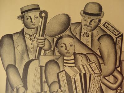 Fernand Léger: The Musicians (Fanfare), Original lithograph poster 2