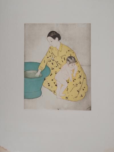 Mary CASSATT (d’après) - Bain d’enfant - Gravure signée 2