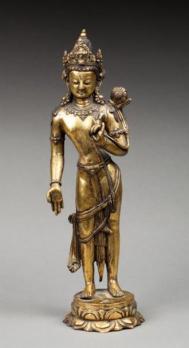 NEPAL, XXe s. - Tara debout en bronze 2