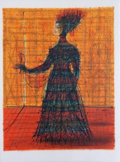 Jean CARZOU - Femme à la Rose - Lithographie originale Signée 2