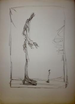 Alberto GIACOMETTI - Sans titre, Lithographie sur velin d’Arches 2
