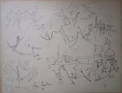 Jean COCTEAU - Venise 1956, 1975, Lithographie, signée 2