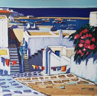 Jean-Claude QUILICI - Eté à Mykonos, Lithographie signée 2