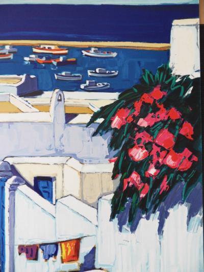 Jean-Claude QUILICI - Eté à Mykonos, Lithographie signée 2