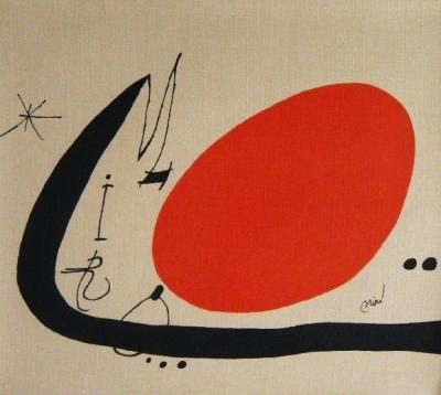 Joan MIRÓ - Ma de Proverbis, 1970 - Lithographie originale sur toile