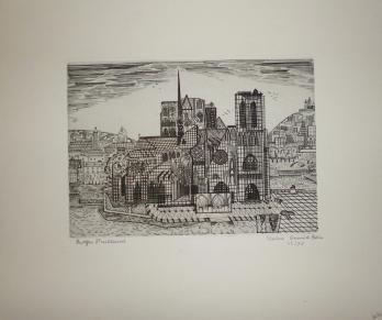 Roger VIEILLARD - Notre Dame de Paris - Gravure signée au crayon 2