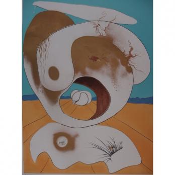 Salvador DALI - Vision planétaire Ying et Yang, 1974, Gravure originale signée 2