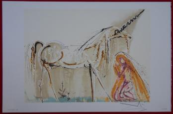 Salvador DALI - La Licorne, Lithographie originale signée 2