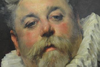 Ferdinand ROYBET (1840-1920) - Portrait d’homme à la collerette, Huile sur toile 2