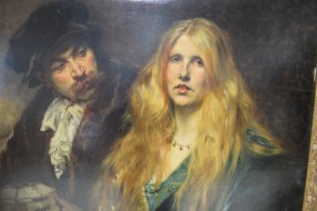 Ferdinand ROYBET (1840-1920) - Le couple, Huile sur panneau signée 2