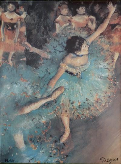 Edgar DEGAS (d’après) : Les danseuses en vert - Sérigraphie signée 2